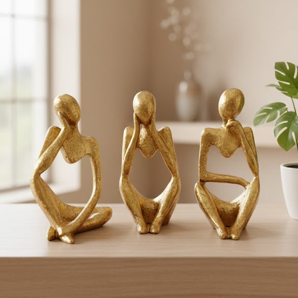 👩🦱 Thinking Ladies Sculpture – Contemplation Trio Edition Height: 13 cm | Width: 6 cm